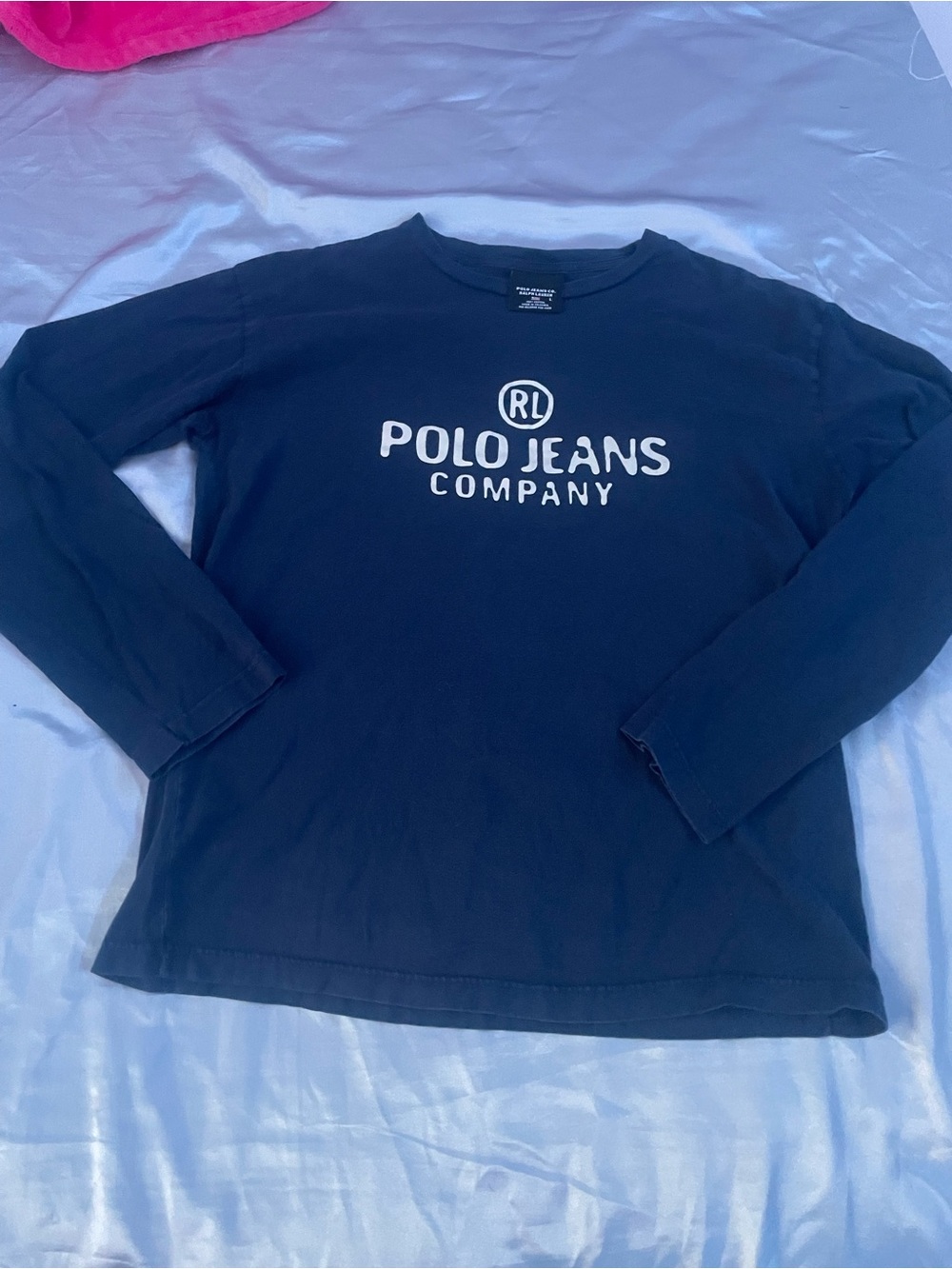 Men's Long-Sleeve polo Tee - Navy